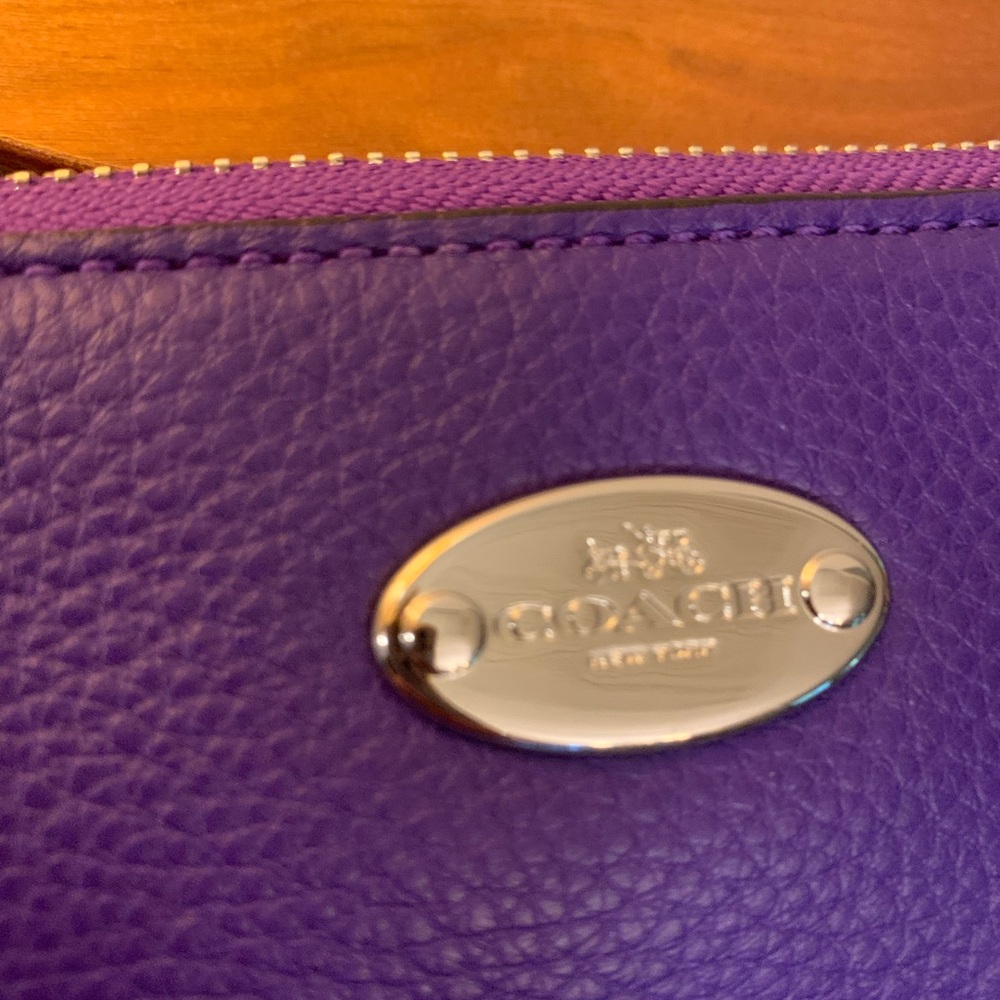 Coach Nolita | Purple Leather Mini Shoulder Bag | Chain Strap Wristlet | F53340 - Picture 5 of 16